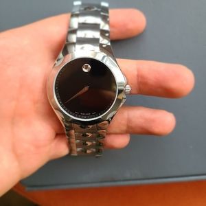 MOVADO Luno Quartz Black Dial Mens Watch